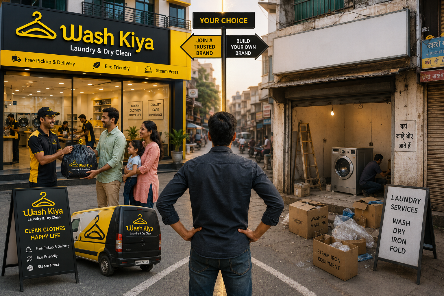 Laundry Franchise or Your Own Brand - Wash Kiya