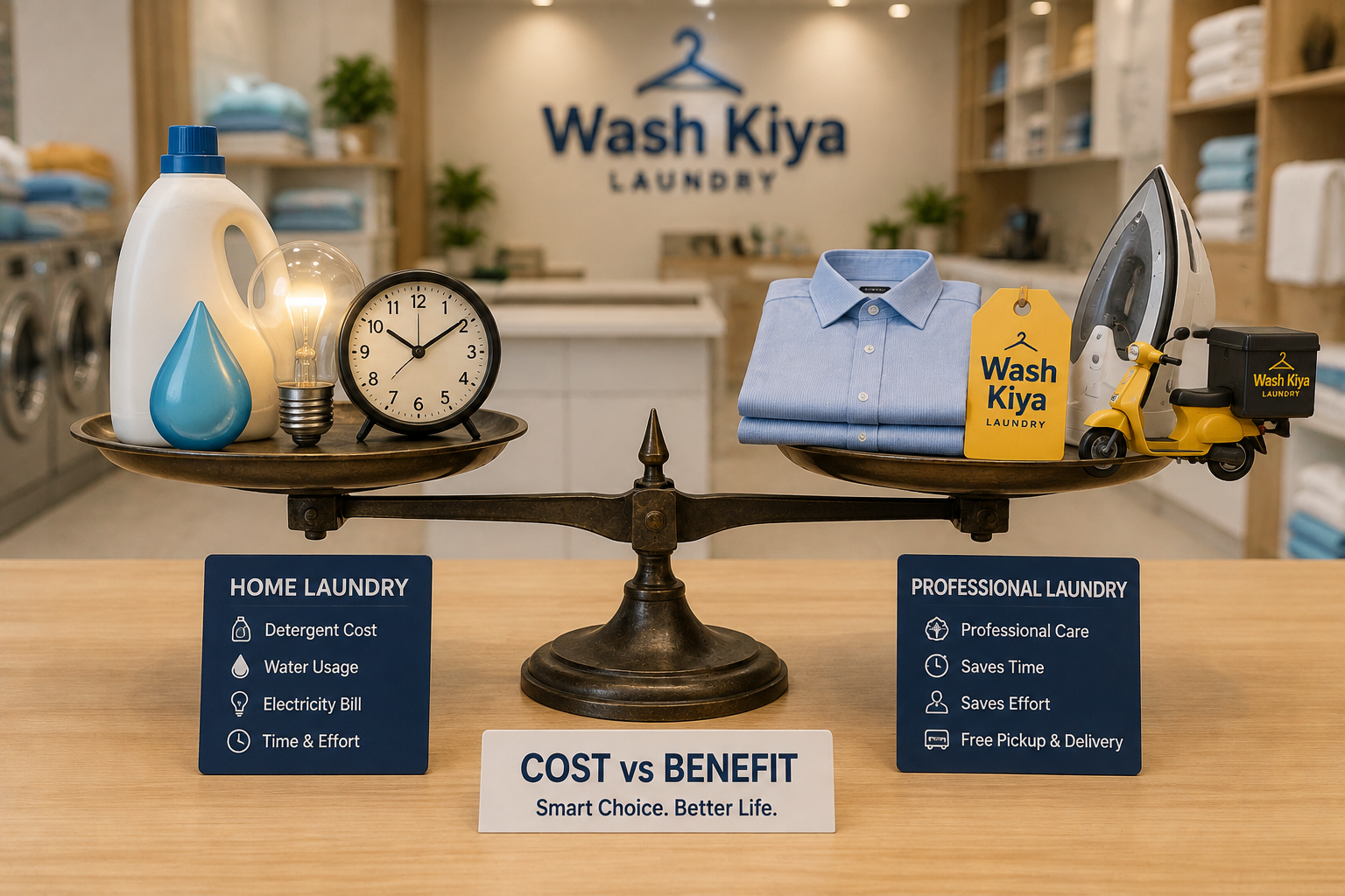 Professional Laundry vs Washing at Home - Wash Kiya